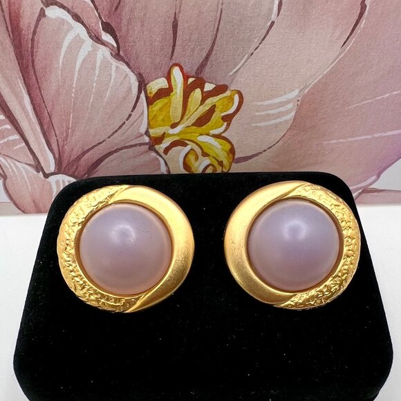 Weekenders Frosted Glass Cabochon Earrings - Picture 1 of 4